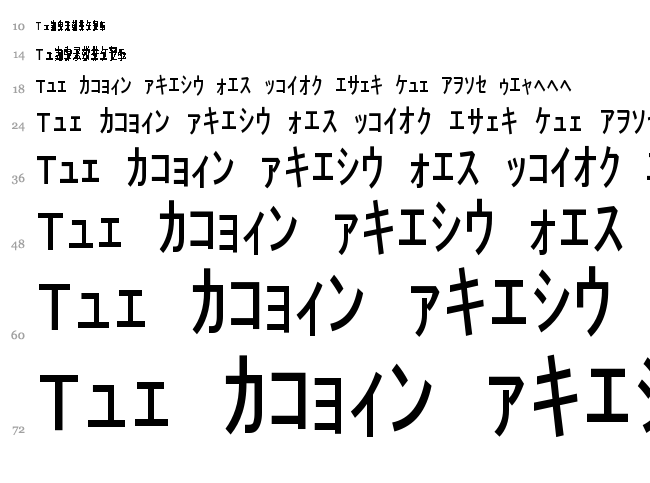 Matrix Code NFI font waterfall